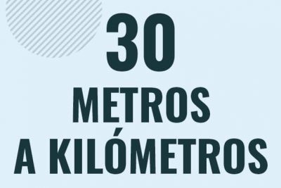 Profesor en pizarra explicando cuanto es 30 metros en kilometros o como pasar de 30 m a km
