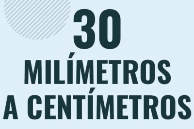 Profesor en pizarra explicando cuanto es 30 milimetros en centimetros o como pasar de 30 mm a cm