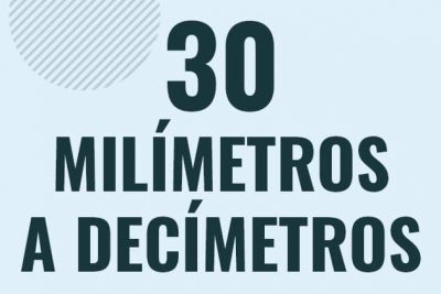 Profesor en pizarra explicando cuanto es 30 milimetros en decimetros o como pasar de 30 mm a dm