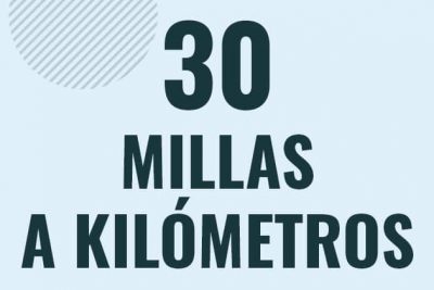 Profesor en pizarra explicando cuanto es 30 millas en kilometros o como pasar de 30 mi a km