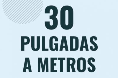 Profesor en pizarra explicando cuanto es 30 pulgadas en metros o como pasar de 30 in a m