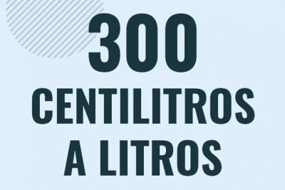 Profesor en pizarra explicando cuanto es 300 centilitros en litros o como pasar de 300 cl a l