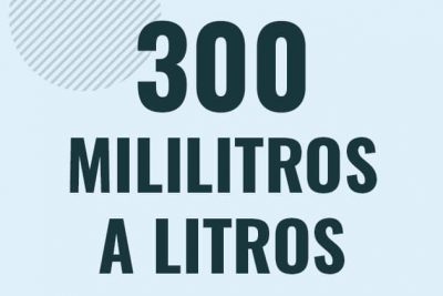 Profesor en pizarra explicando cuanto es 300 mililitros en litros o como pasar de 300 ml a l