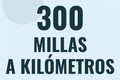 Profesor en pizarra explicando cuanto es 300 millas en kilometros o como pasar de 300 mi a km