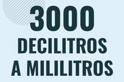 Profesor en pizarra explicando cuanto es 3000 decilitros en mililitros o como pasar de 3000 dl a ml