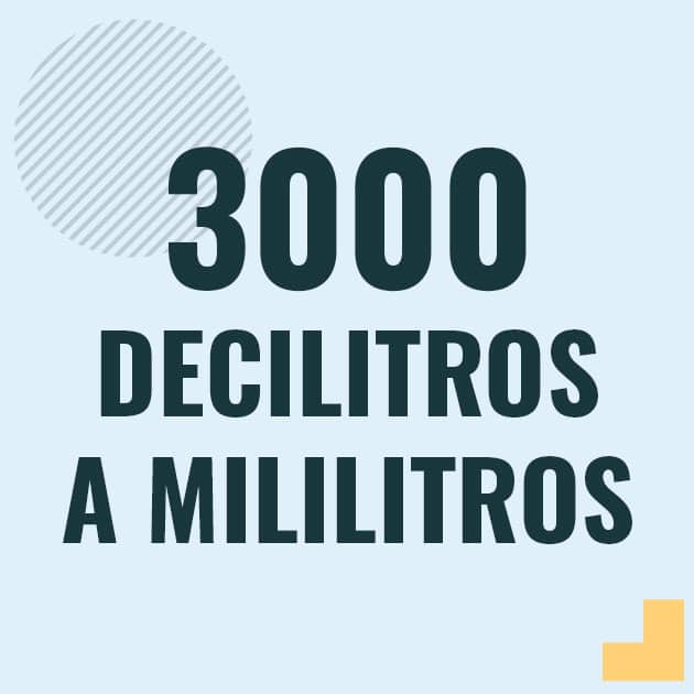 Conversión de 3000 decilitros a mililitros Profesor en pizarra explicando cuanto es 3000 decilitros en mililitros o como pasar de 3000 dl a ml