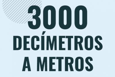 Profesor en pizarra explicando cuanto es 3000 decimetros en metros o como pasar de 3000 dm a m