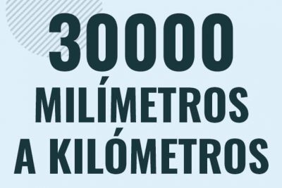 Profesor en pizarra explicando cuanto es 30000 milimetros en kilometros o como pasar de 30000 mm a km