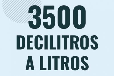 Profesor en pizarra explicando cuanto es 3500 decilitros en litros o como pasar de 3500 dl a l