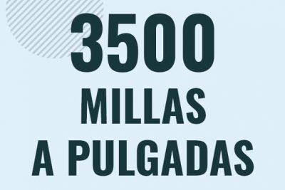 Profesor en pizarra explicando cuanto es 3500 millas en pulgadas o como pasar de 3500 mi a in
