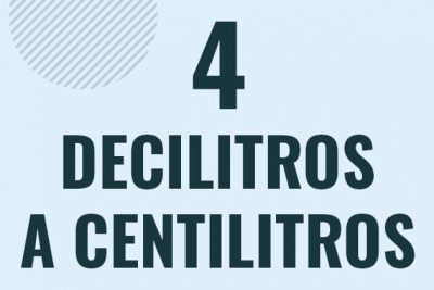 Profesor en pizarra explicando cuanto es 4 decilitros en centilitros o como pasar de 4 dl a cl