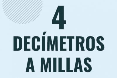 Profesor en pizarra explicando cuanto es 4 decimetros en millas o como pasar de 4 dm a mi