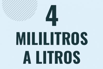 Profesor en pizarra explicando cuanto es 4 mililitros en litros o como pasar de 4 ml a l