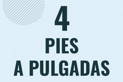Profesor en pizarra explicando cuanto es 4 pies en pulgadas o como pasar de 4 ft a in