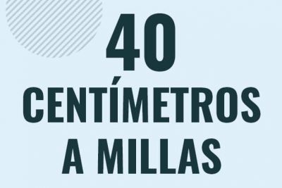Profesor en pizarra explicando cuanto es 40 centimetros en millas o como pasar de 40 cm a mi