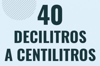 Profesor en pizarra explicando cuanto es 40 decilitros en centilitros o como pasar de 40 dl a cl