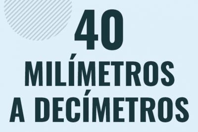 Profesor en pizarra explicando cuanto es 40 milimetros en decimetros o como pasar de 40 mm a dm