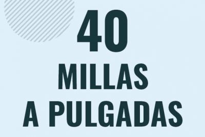 Profesor en pizarra explicando cuanto es 40 millas en pulgadas o como pasar de 40 mi a in