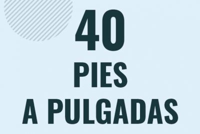 Profesor en pizarra explicando cuanto es 40 pies en pulgadas o como pasar de 40 ft a in