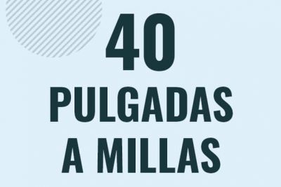 Profesor en pizarra explicando cuanto es 40 pulgadas en millas o como pasar de 40 in a mi
