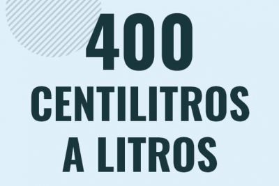 Profesor en pizarra explicando cuanto es 400 centilitros en litros o como pasar de 400 cl a l