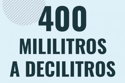 Profesor en pizarra explicando cuanto es 400 mililitros en decilitros o como pasar de 400 ml a dl