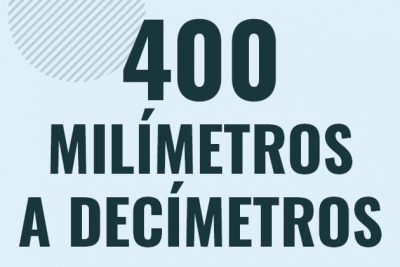 Profesor en pizarra explicando cuanto es 400 milimetros en decimetros o como pasar de 400 mm a dm