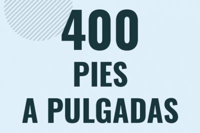 Profesor en pizarra explicando cuanto es 400 pies en pulgadas o como pasar de 400 ft a in