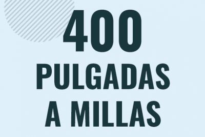 Profesor en pizarra explicando cuanto es 400 pulgadas en millas o como pasar de 400 in a mi