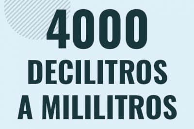 Profesor en pizarra explicando cuanto es 4000 decilitros en mililitros o como pasar de 4000 dl a ml