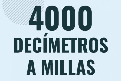 Profesor en pizarra explicando cuanto es 4000 decimetros en millas o como pasar de 4000 dm a mi