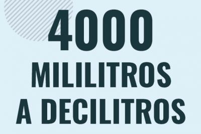Profesor en pizarra explicando cuanto es 4000 mililitros en decilitros o como pasar de 4000 ml a dl
