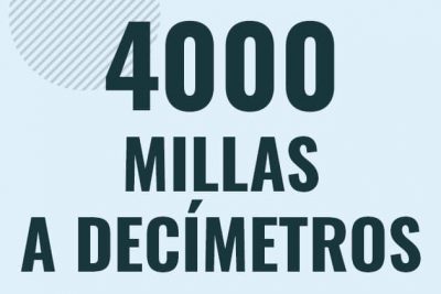 Profesor en pizarra explicando cuanto es 4000 millas en decimetros o como pasar de 4000 mi a dm
