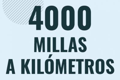 Profesor en pizarra explicando cuanto es 4000 millas en kilometros o como pasar de 4000 mi a km