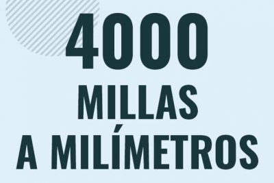Profesor en pizarra explicando cuanto es 4000 millas en milimetros o como pasar de 4000 mi a mm
