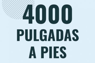 Profesor en pizarra explicando cuanto es 4000 pulgadas en pies o como pasar de 4000 in a ft