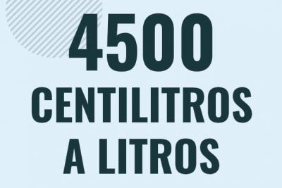 Profesor en pizarra explicando cuanto es 4500 centilitros en litros o como pasar de 4500 cl a l