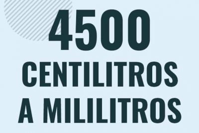 Profesor en pizarra explicando cuanto es 4500 centilitros en mililitros o como pasar de 4500 cl a ml