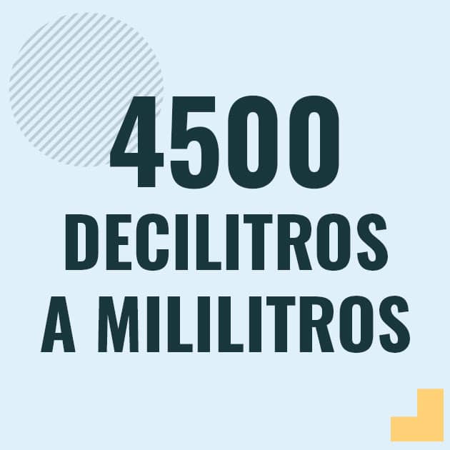 Conversión de 4500 decilitros a mililitros Profesor en pizarra explicando cuanto es 4500 decilitros en mililitros o como pasar de 4500 dl a ml