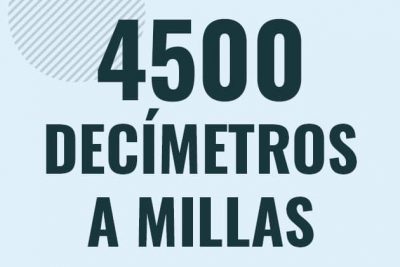 Profesor en pizarra explicando cuanto es 4500 decimetros en millas o como pasar de 4500 dm a mi