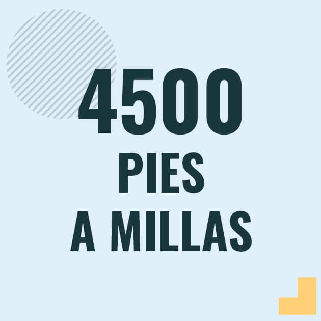 Conversión de 4500 pies a millas Profesor en pizarra explicando cuanto es 4500 pies en millas o como pasar de 4500 ft a mi