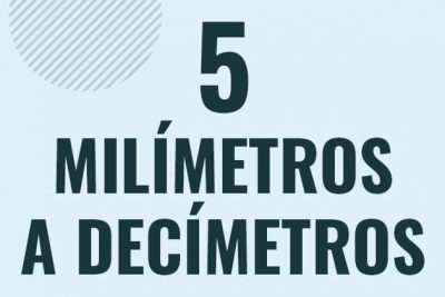 Profesor en pizarra explicando cuanto es 5 milimetros en decimetros o como pasar de 5 mm a dm