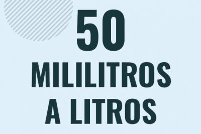 Profesor en pizarra explicando cuanto es 50 mililitros en litros o como pasar de 50 ml a l