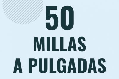 Profesor en pizarra explicando cuanto es 50 millas en pulgadas o como pasar de 50 mi a in