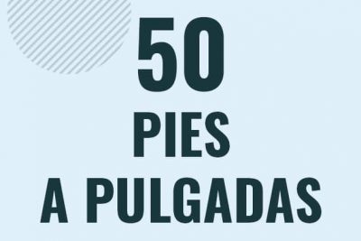 Profesor en pizarra explicando cuanto es 50 pies en pulgadas o como pasar de 50 ft a in