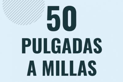 Profesor en pizarra explicando cuanto es 50 pulgadas en millas o como pasar de 50 in a mi