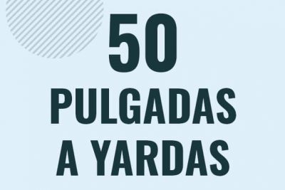 Profesor en pizarra explicando cuanto es 50 pulgadas en yardas o como pasar de 50 in a yd