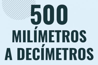 Profesor en pizarra explicando cuanto es 500 milimetros en decimetros o como pasar de 500 mm a dm
