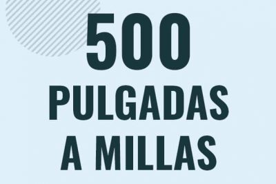 Profesor en pizarra explicando cuanto es 500 pulgadas en millas o como pasar de 500 in a mi