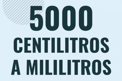 Profesor en pizarra explicando cuanto es 5000 centilitros en mililitros o como pasar de 5000 cl a ml